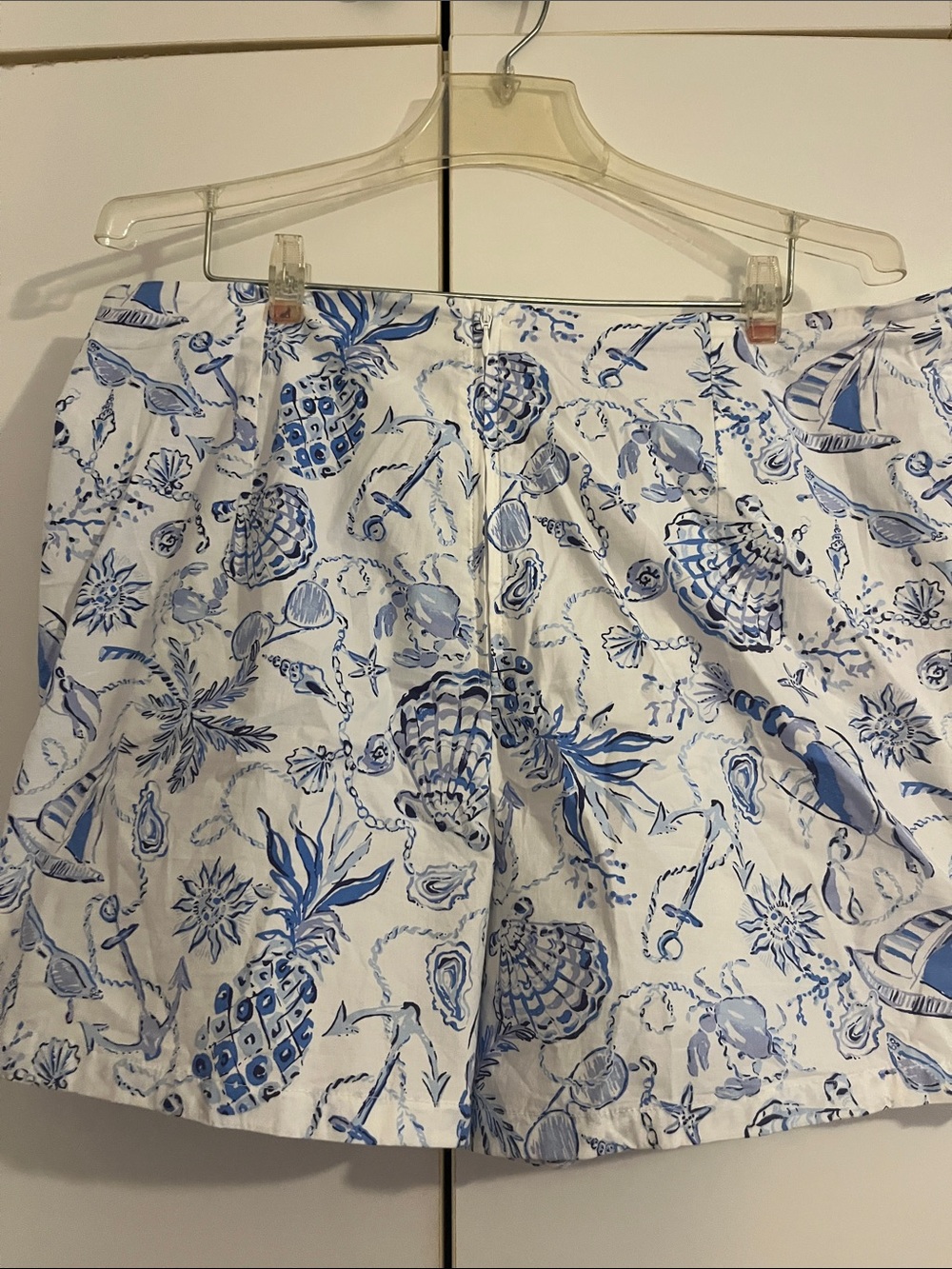 Lilly Pulitzer White and Blue Printed Skort - Picture 3 of 4
